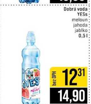 Dobrá voda YESS meloun jahoda jablko 0,5l