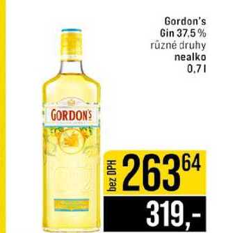 Gordon's Gin 37,5% různé druhy nealko 0,7l