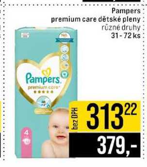 Pampers premium care dětské pleny různé druhy 31-72ks