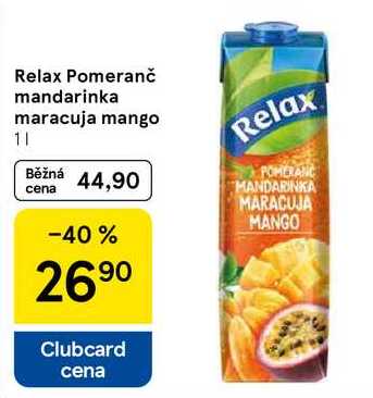 Relax Pomeranč mandarinka maracuja mango, 1 l 