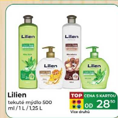 Lilien tekuté mýdlo 500 ml/1L/1.25 L  