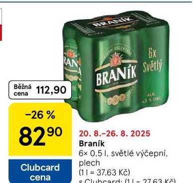 Braník, 6x 0.5 l