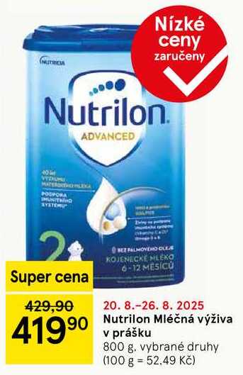 Nutrilon Mléčná výživa v prášku, 800 g 