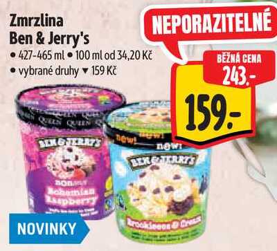 Zmrzlina Ben & Jerry's, 427-465 ml 