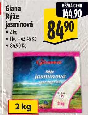 Giana Rýže jasmínová, 2 kg