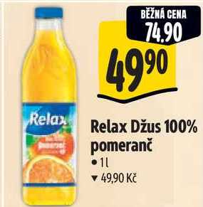 Relax Džus 100% pomeranč, 1 l