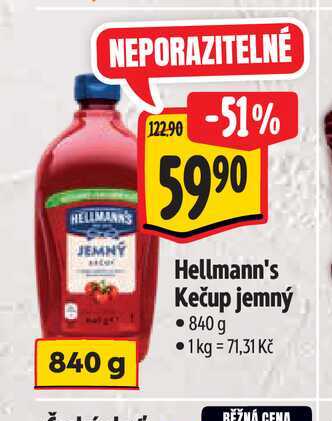   Hellmann's Kečup jemný 840 g 