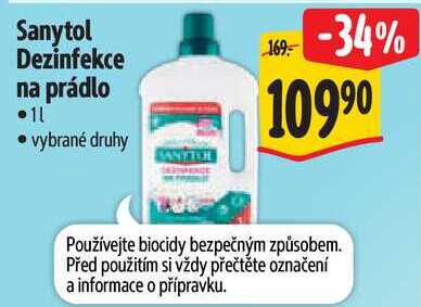 Sanytol Dezinfekce na prádlo, 1 l 