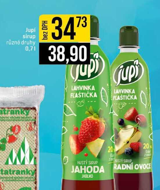 Jupi sirup různé druhy 0,7l