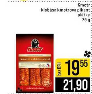 Kmotr klobása kmotrova pikant plátky 75g