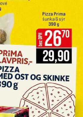 Pizza Prima šunka & syr 390 g 