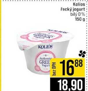 Kolios řecký jogurt bilý 0% 150 g 