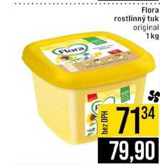 Flora rostlinný tuk original 1kg  v akci