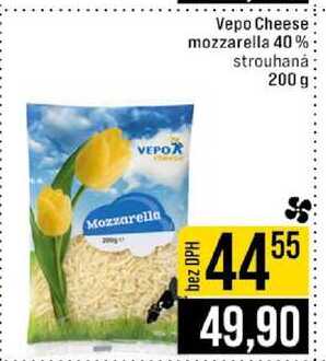 Vepo Cheese mozzarella 40% strouhaná 200g