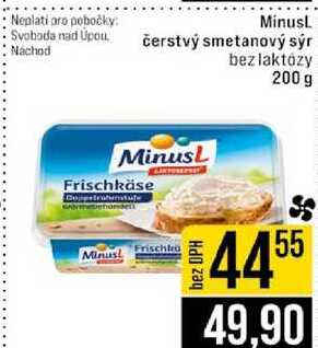Minusl čerstvý smetanový sýr bez laktózy 200 g