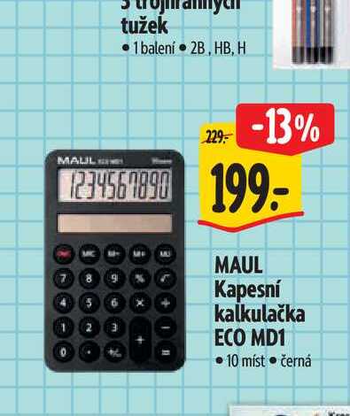   MAUL Kapesní kalkulačka ECO MD1  