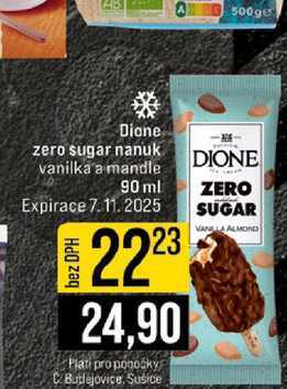 Diane zero sugar nanuk vanilka a mandle 90 ml 
