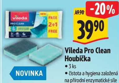 Vileda Pro Clean Houbička, 3 ks 