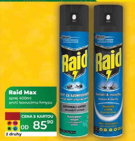Raid Max sprej 400ml proti lezoucímu hmyzu 
