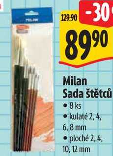 Milan Sada štětců, 8 ks