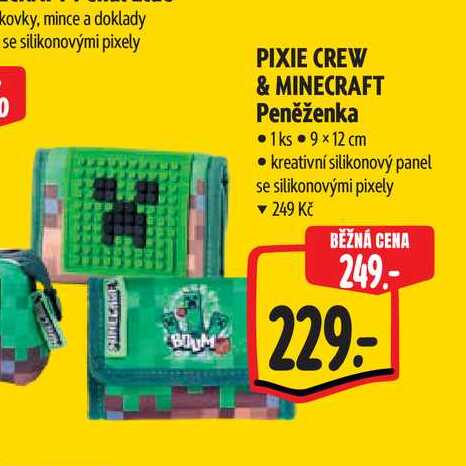   PIXIE CREW & MINECRAFT Peněženka 