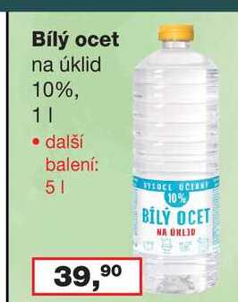 Bílý ocet na úklid 10%, 1 l