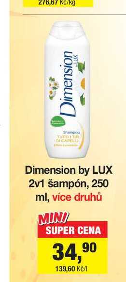 Dimension by LUX 2v1 šampón, 250 ml, více druhů 