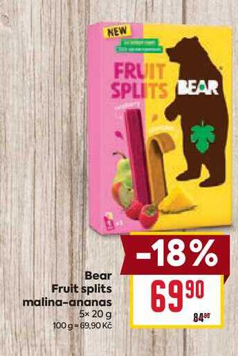 Bear Fruit splits malina-ananas 5x 20 g