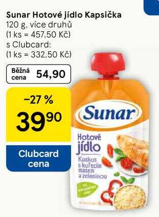 Sunar Hotové jídlo Kapsička, 120 g, více druhů  