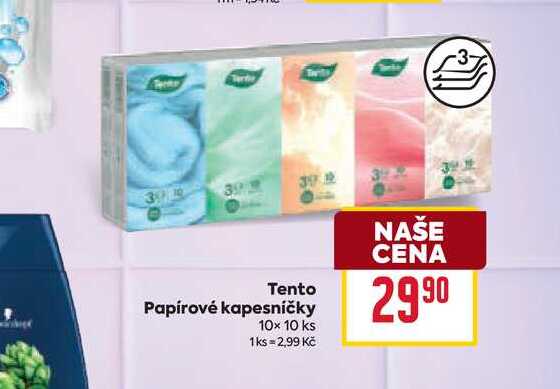 Tento Papírové kapesníčky 10x 10 ks