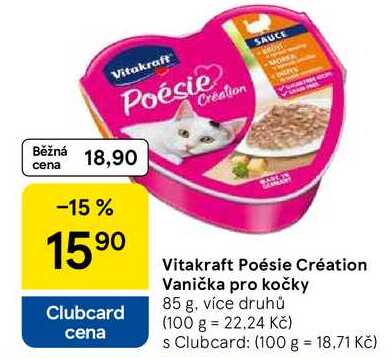 Vitakraft Poésie Création Vanička pro kočky, 85 g, více druhů 