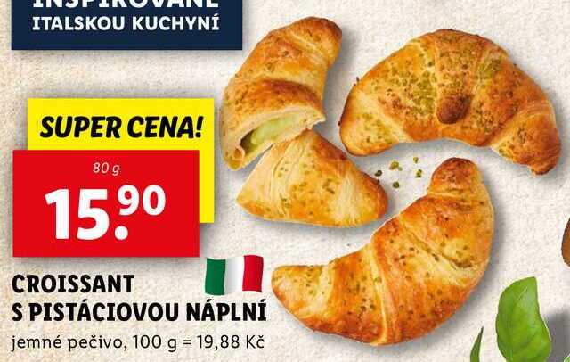 CROISSANT S PISTÁCIOVOU NÁPLNÍ , 80 g
