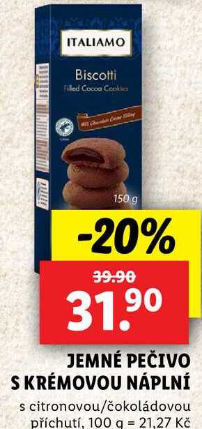 JEMNÉ PEČIVO S KRÉMOVOU NÁPLNÍ, 150 g