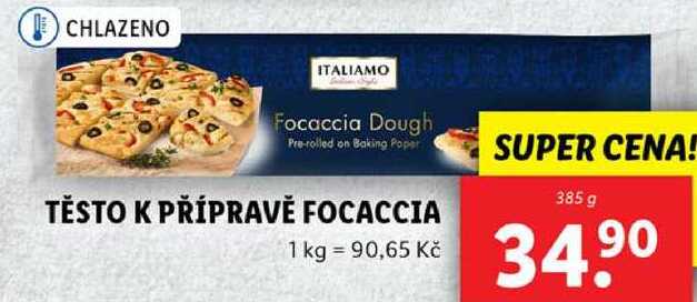 TĚSTO K PŘÍPRAVĚ FOCACCIA, 385 g