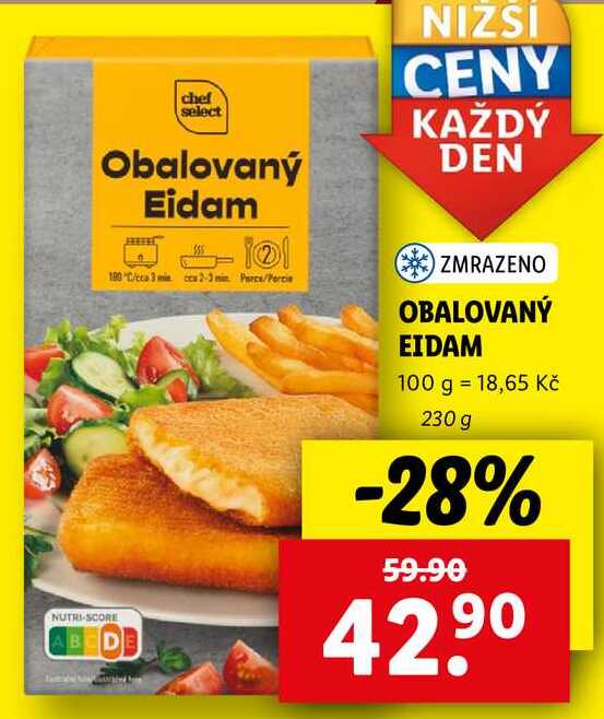OBALOVANÝ EIDAM, 230 g