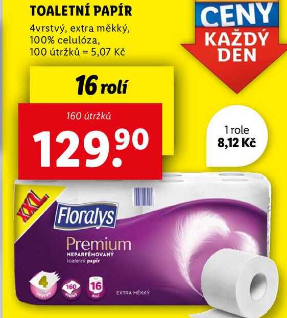 Toaletní papír, 16 rolí