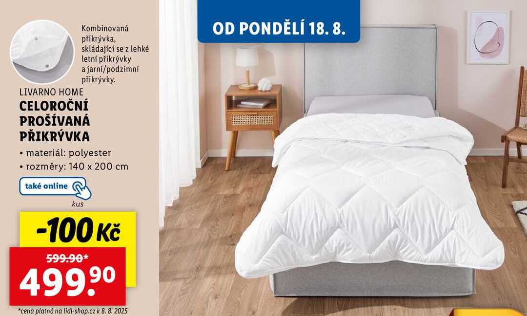 CELOROČNÍ PROŠÍVANÁ PŘIKRÝVKA 