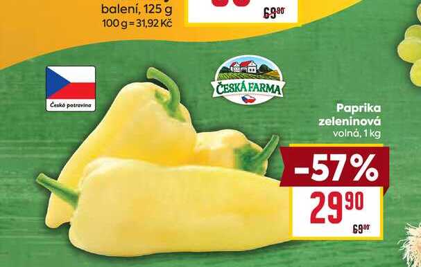Paprika zeleninová volná, 1 kg