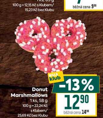 Donut Marshmallows 1 ks, 58 g 