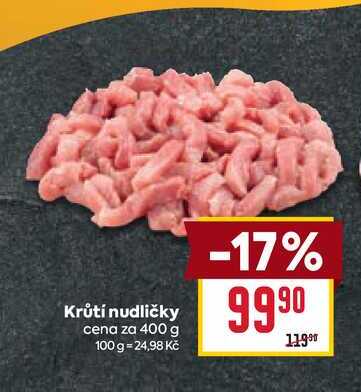 Krůtí nudličky cena za 400 g