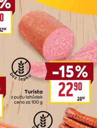 Turista z pultu lahůdek cena za 100 g 