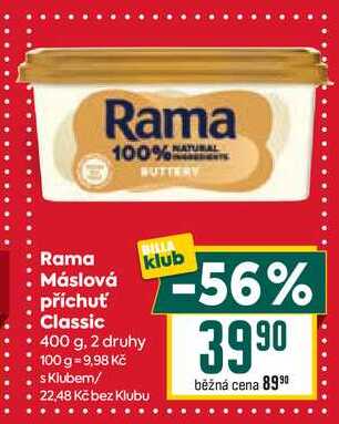 Rama Máslová příchuť Classic 400 g