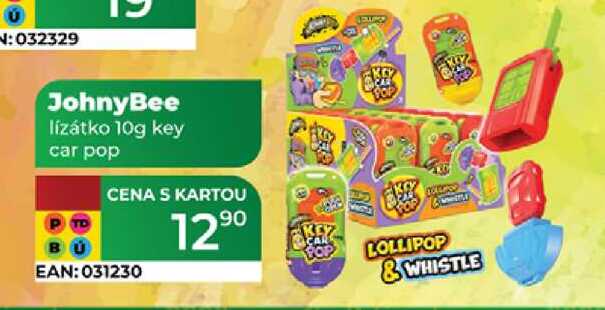 JohnyBee lízátko 10g key car pop 