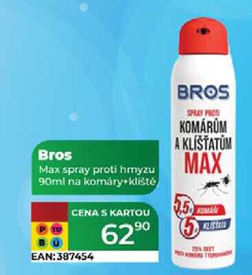 Bros Max spray proti hmyzu 90ml na komáry+kliště 