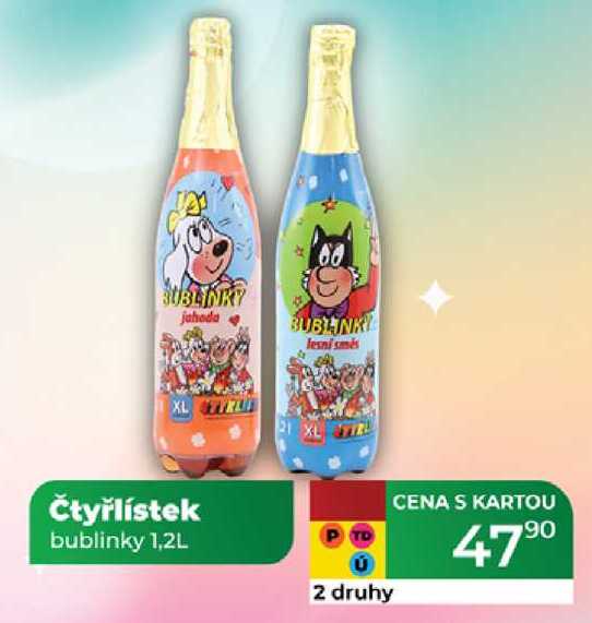 Čtyřlístek bublinky 1,2L  