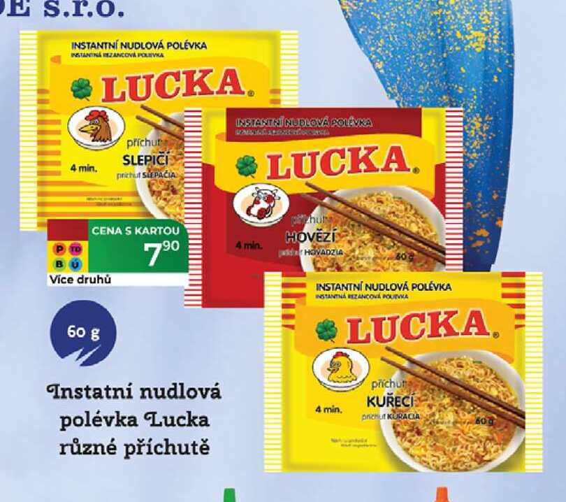 Instatní nudlová polévka Lucka různé příchutě 