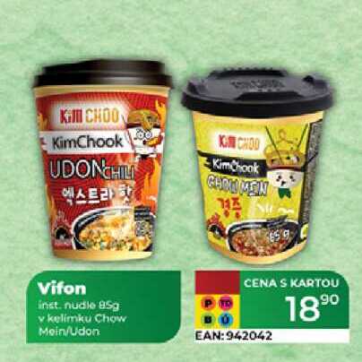 Vifon inst. nudle BSg v kelímku Chow Mein/Udon  