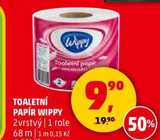 TOALETNÍ PAPÍR WIPPY 2vrstvý, 1 role