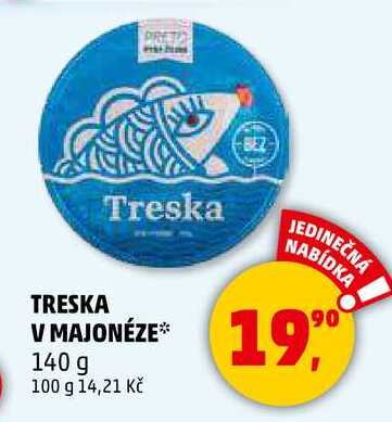 TRESKA V MAJONÉZE, 140 g 