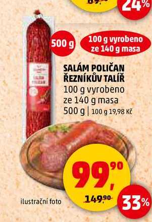 SALÁM POLIČAN ŘEZNÍKŮV TALÍŘ, 500 g  